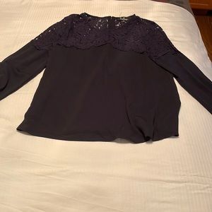 Lulus long sleeve lace appliqué dress blouse